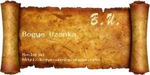 Bogye Uzonka névjegykártya